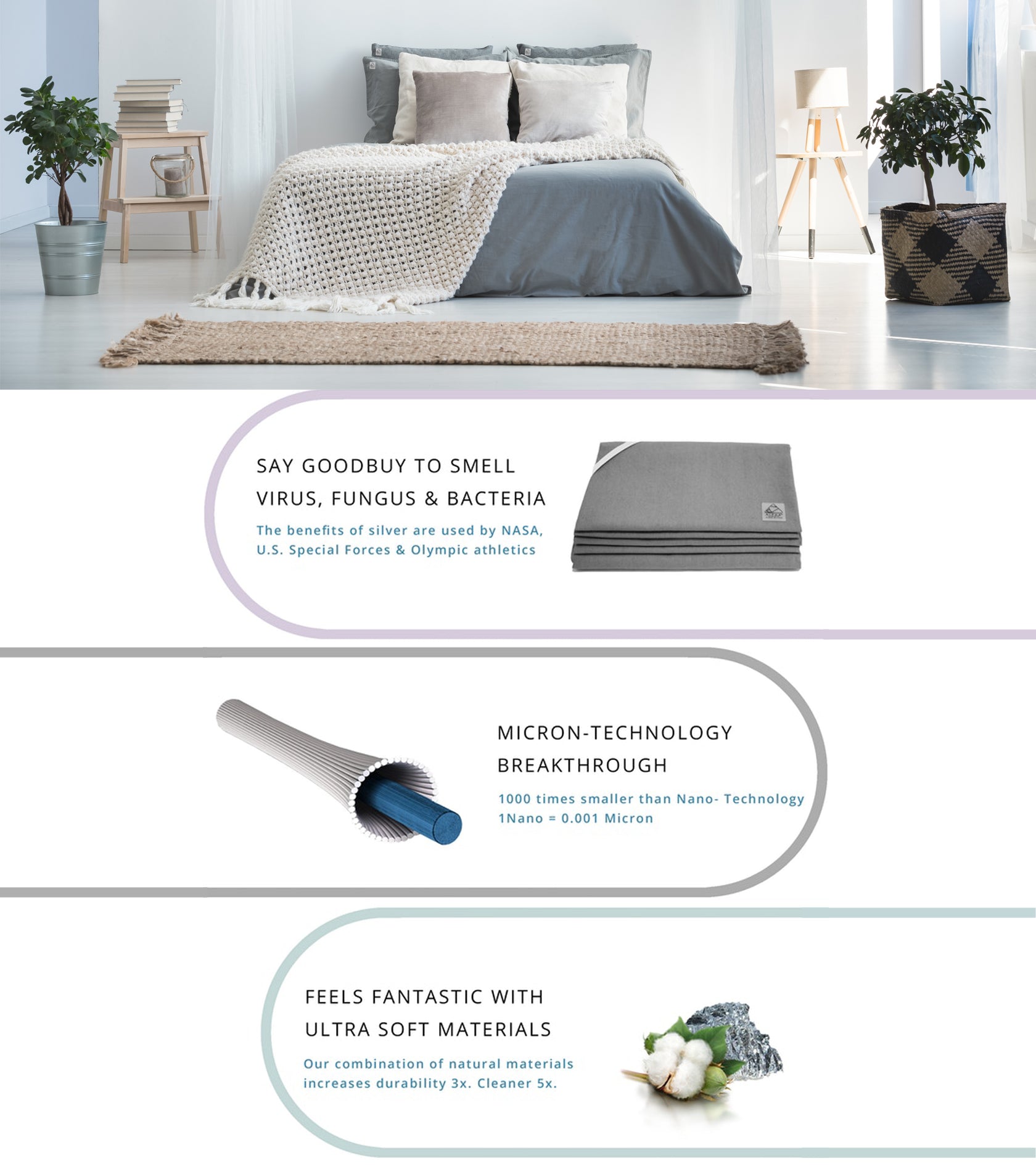 Alpha™ Sheets - Silver Bed Sheets