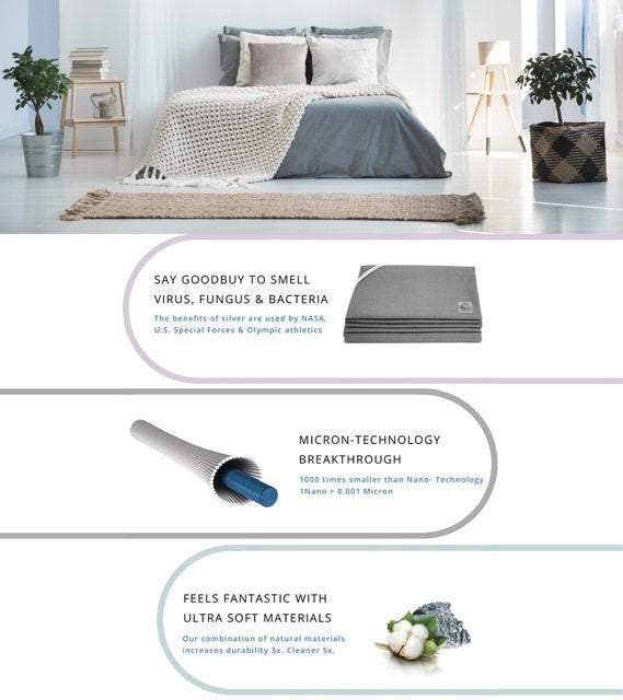 Alpha™ Sheets - Silver Duvet Cover