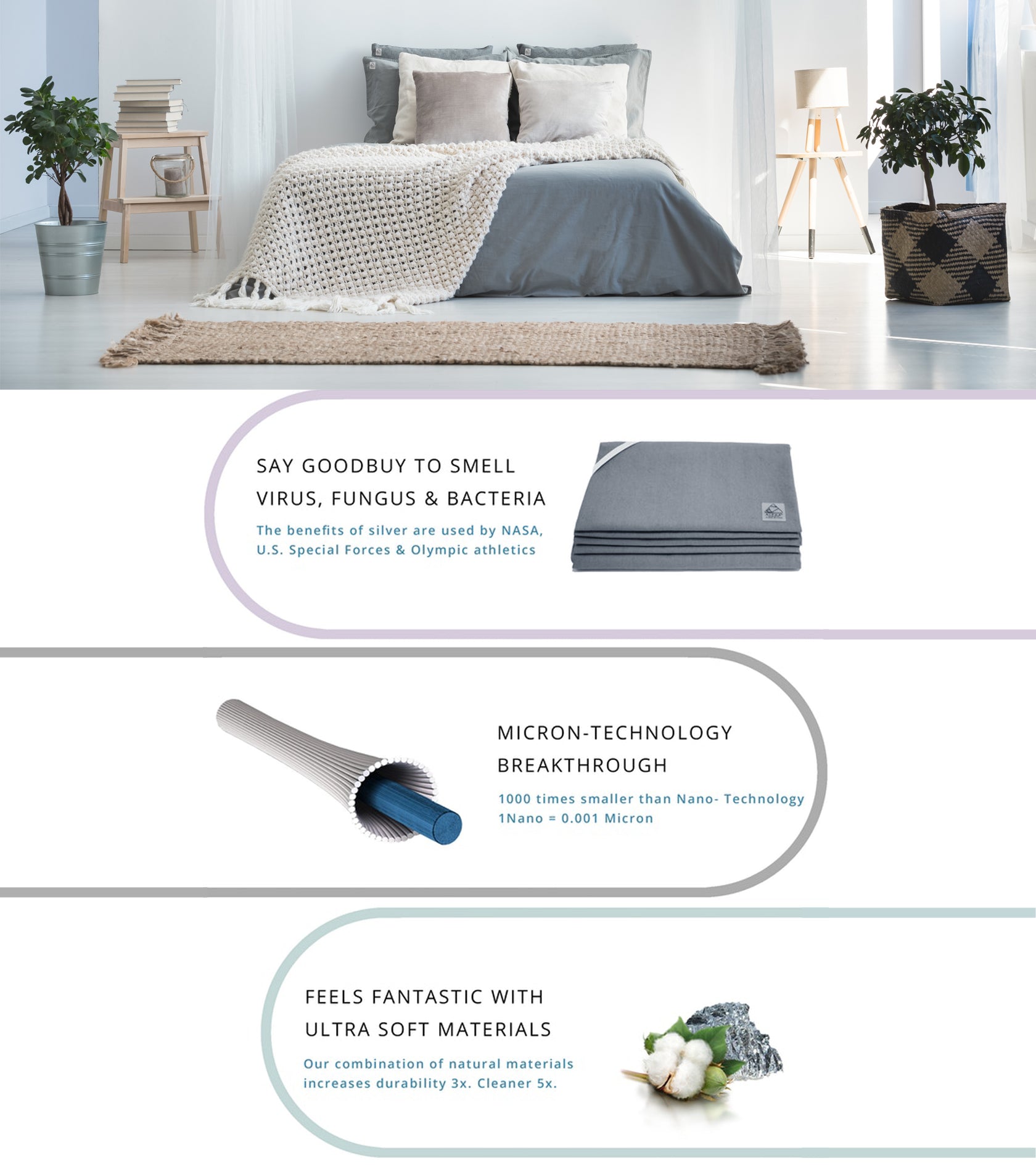 Alpha™ Sheets - Silver Pillow Case